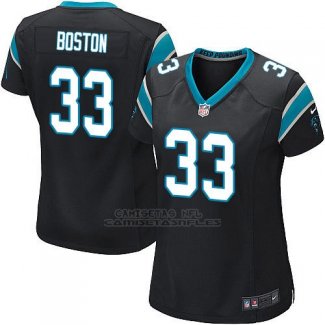 Camiseta Carolina Panthers Boston Negro Nike Game NFL Mujer