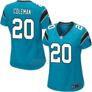 Camiseta Carolina Panthers Coleman Lago Azul Nike Game NFL Mujer