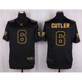 Camiseta Chicago Bears Cutler Negro Nike Elite Pro Line Gold NFL Hombre