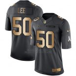 Camiseta Dallas Cowboys Lee Negro 2016 Nike Gold Anthracite Salute To Service NFL Hombre