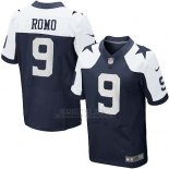 Camiseta Dallas Cowboys Romo Profundo Azul y Blanco Nike Elite NFL Hombre