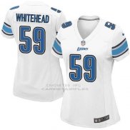 Camiseta Detroit Lions Whitehead Blanco Nike Game NFL Mujer