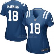 Camiseta Indianapolis Colts Manning Azul Nike Game NFL Mujer