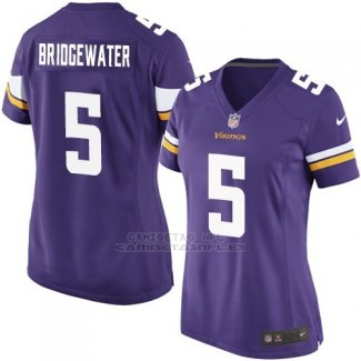 Camiseta Minnesota Vikings Briogewater Violeta Nike Game NFL Mujer