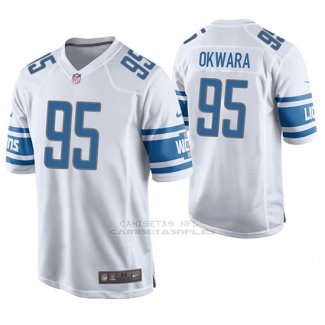 Camiseta NFL Game Hombre Detroit Lions Romeo Okwara Blanco