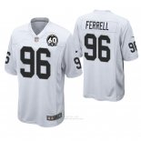 Camiseta NFL Game Hombre Oakland Raiders Clelin Ferrell 60th Aniversario Blanco