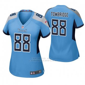 Camiseta NFL Game Mujer Tennessee Titans Keith Towbridge Azul Luminoso