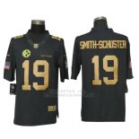 Camiseta NFL Gold Limited Hombre Pittsburgh Steelers 19 Smith-Schuster Negro