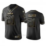 Camiseta NFL Limited Dallas Cowboys Ezekiel Elliott Golden Edition Negro