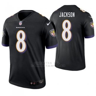 Camiseta NFL Limited Hombre Baltimore Ravens Lamar Jackson Negro Legend