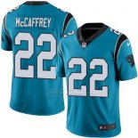 Camiseta NFL Limited Hombre Carolina Panthers 22 Christian Mccaffrey Azul Alterno Stitched Vapor Untouchable