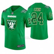 Camiseta NFL Limited Hombre Oakland Raiders Marshawn Lynch St. Patrick's Day Verde