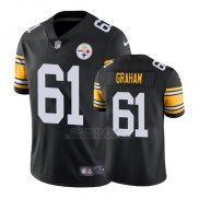 Camiseta NFL Limited Hombre Pittsburgh Steelers Larson Graham Negro Vapor Untouchable Throwback