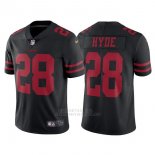 Camiseta NFL Limited Hombre San Francisco 49ers 28 Carlos Hyde Negro Vapor Untouchable