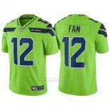 Camiseta NFL Limited Hombre Seattle Seahawks 12 Fan Vapor Untouchable Rush Limited Verde