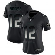 Camiseta NFL Limited Mujer Green Bay Packers Rodgers Smoke Fashion Negro