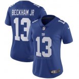 Camiseta NFL Limited Mujer New York Giants 13 Beckham Jr Azul
