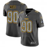 Camiseta NFL Limited Pittsburgh Steelers Watt Static Fashion Gris