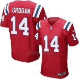 Camiseta New England Patriots Grogan Rojo Nike Elite NFL Hombre