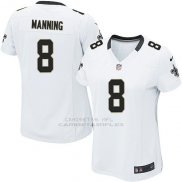 Camiseta New Orleans Saints Manning Blanco Nike Game NFL Mujer
