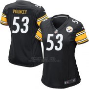 Camiseta Pittsburgh Steelers Pouncey Negro Nike Game NFL Mujer
