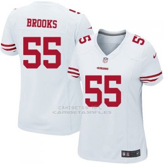 Camiseta San Francisco 49ers Brooks Blanco Nike Game NFL Mujer
