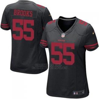 Camiseta San Francisco 49ers Brooks Negro Nike Game NFL Mujer