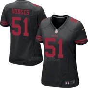Camiseta San Francisco 49ers Hooges Negro Nike Game NFL Mujer