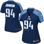 Camiseta Tennessee Titans Johnson Azul Oscuro Nike Game NFL Mujer