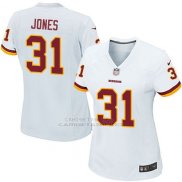 Camiseta Washington Commanders Jones Blanco Nike Game NFL Mujer
