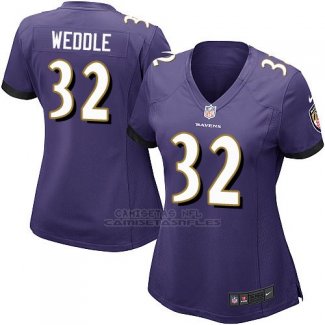 Camiseta Baltimore Ravens Weddle Violeta Nike Game NFL Mujer