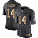 Camiseta Cincinnati Bengals Dalton Negro 2016 Nike Gold Anthracite Salute To Service NFL Hombre