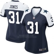 Camiseta Dallas Cowboys Jones Negro Blanco Nike Game NFL Mujer