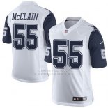 Camiseta Dallas Cowboys Mcclain Blanco y Profundo Azul Nike Elite NFL Hombre