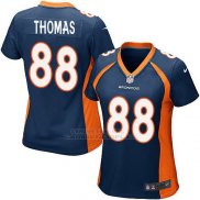 Camiseta Denver Broncos Thomas Azul Oscuro Nike Game NFL Mujer