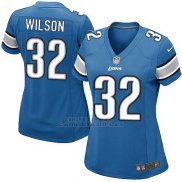 Camiseta Detroit Lions Wilson Azul Nike Game NFL Mujer