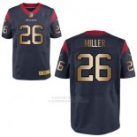 Camiseta Houston Texans Miller Profundo Azul Nike Gold Elite NFL Hombre