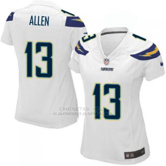 Camiseta Los Angeles Chargers Allen Blanco Nike Game NFL Mujer