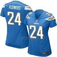 Camiseta Los Angeles Chargers Flowers Azul Nike Game NFL Mujer