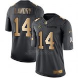Camiseta Miami Dolphins Landry Negro 2016 Nike Gold Anthracite Salute To Service NFL Hombre