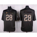 Camiseta Minnesota Vikings Peterson Apagado Gris Nike Anthracite Salute To Service NFL Hombre