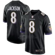 Camiseta NFL Game Hombre Baltimore Ravens 8 Lamar Jackson Negro 2018 Draft Pick