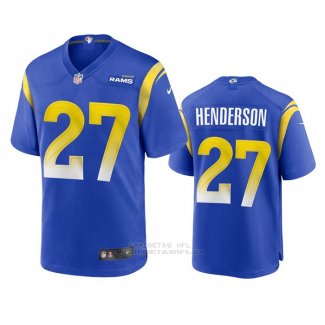 Camiseta NFL Game Los Angeles Rams Darrell Henderson 2020 Azul