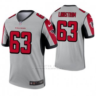 Camiseta NFL Legend Hombre Atlanta Falcons 63 Chris Lindstrom Inverted Gris