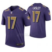 Camiseta NFL Legend Hombre Baltimore Ravens Jordan Lasley Violeta Color Rush