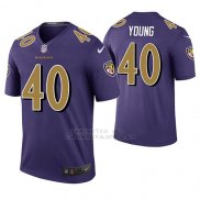 Camiseta NFL Legend Hombre Baltimore Ravens Kenny Young Violeta Color Rush