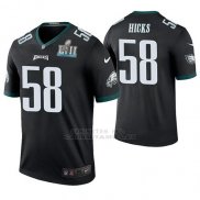 Camiseta NFL Legend Hombre Philadelphia Eagles Jordan Hicks Negro Super Bowl Lii Champions Color Rush