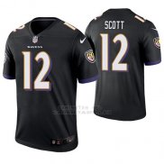Camiseta NFL Limited Hombre Baltimore Ravens Jaleel Scott Negro Legend