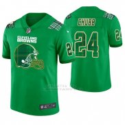 Camiseta NFL Limited Hombre Cleveland Browns Nick Chubb St. Patrick's Day Verde