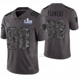 Camiseta NFL Limited Hombre New England Patriots Trey Flowers Gris Super Bowl LIII